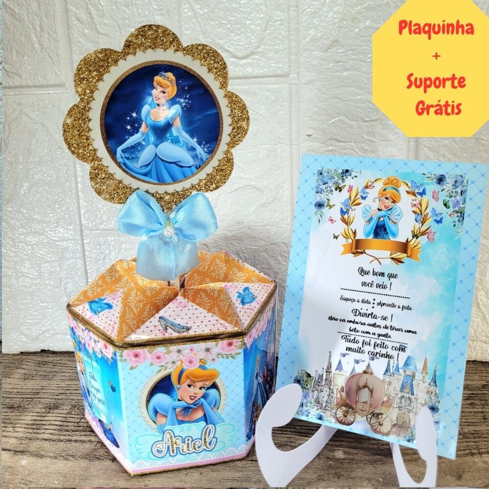 10 Centros de Mesa Cinderela Lembrancinha Personalizada p/Festa d