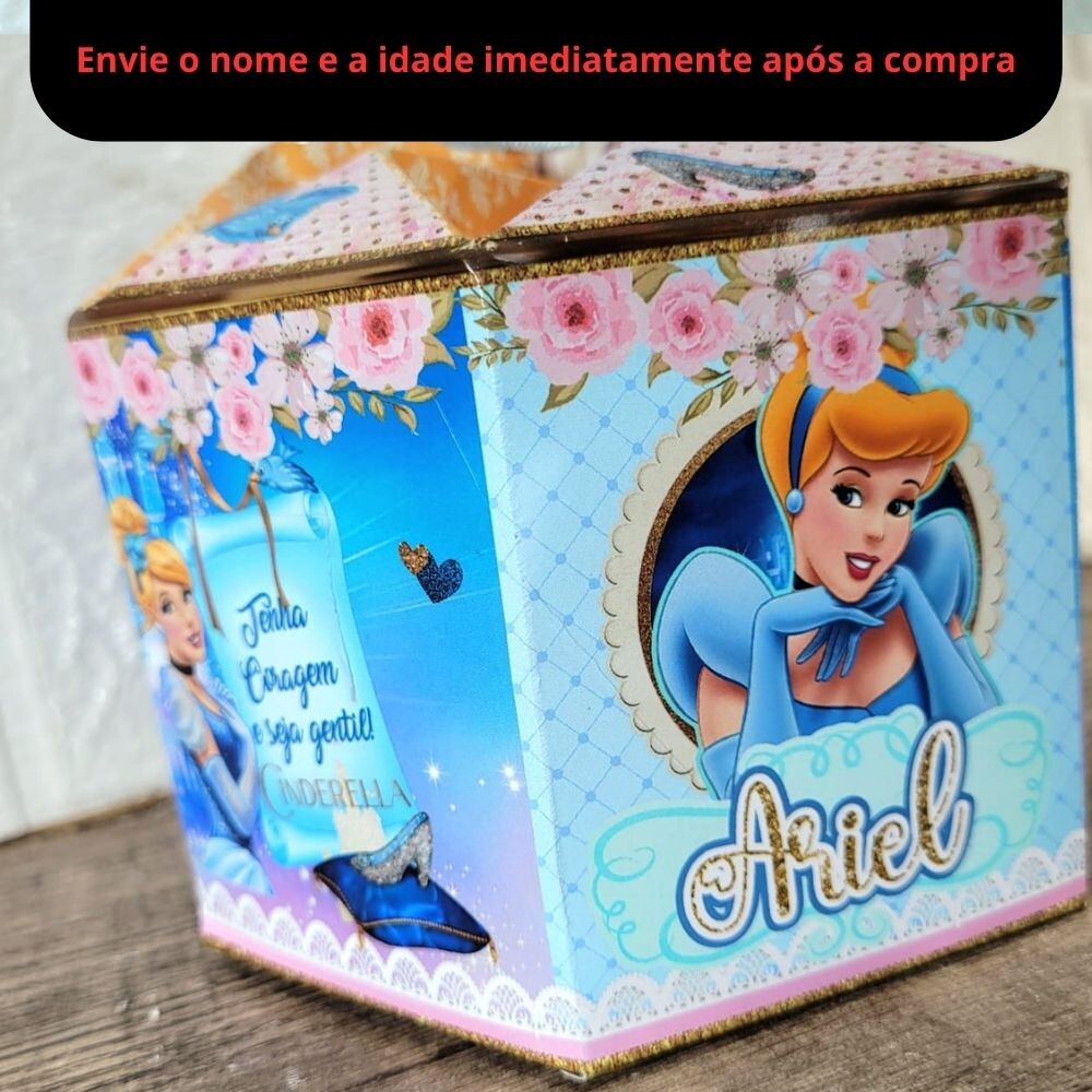 10 Centros de Mesa Cinderela Lembrancinha Personalizada p/Festa d