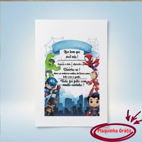 Centro de Mesa Herois Cute Baby Personalizado Lembrancinha Cachep