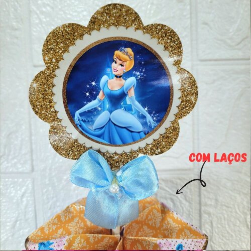 10 Centros de Mesa Cinderela Lembrancinha Personalizada p/Festa d