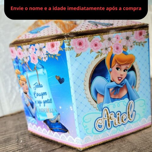 10 Centros de Mesa Cinderela Lembrancinha Personalizada p/Festa d