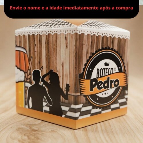 Centro de mesa Boteco + Plaquinha