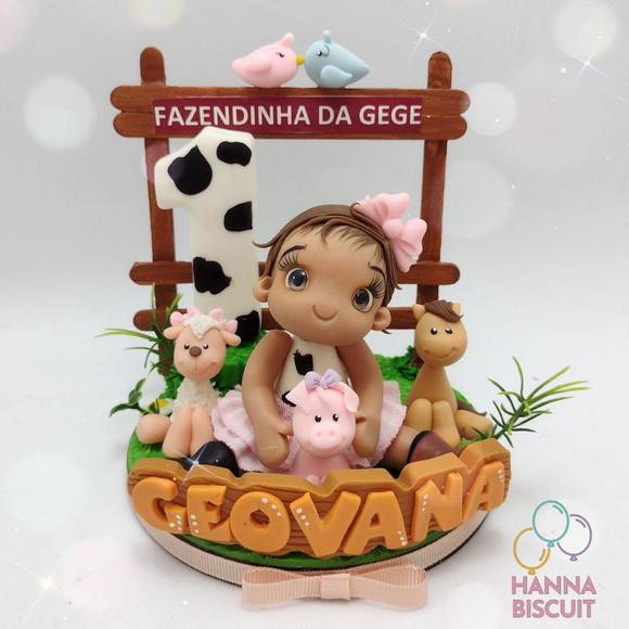 Topo de bolo fazendinha