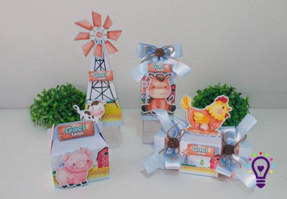 Kit Festa Personalizada Fazendinha Aquarela 1-25 Itens