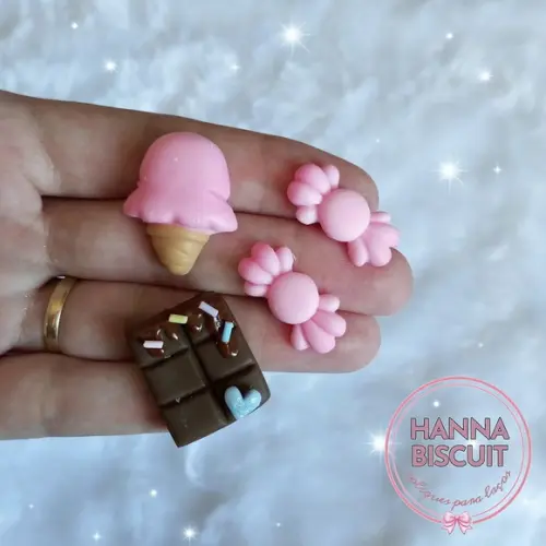 Kit Doçura Rosa - Apliques para Laços