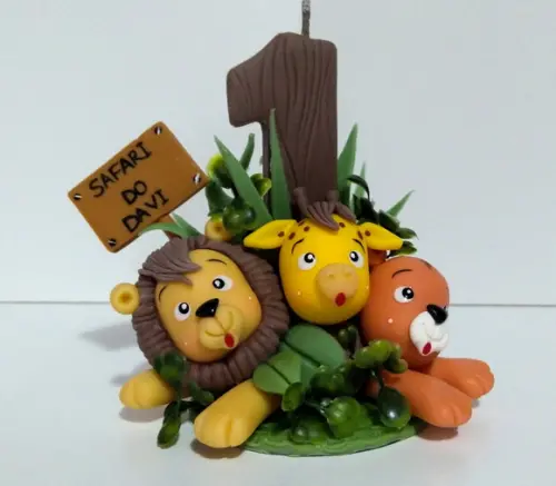Topo de bolo Safari