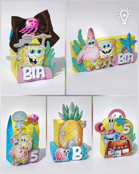 Kit Festa Personalizada Bob Esponja 1-25 Itens