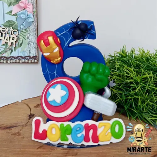 Vela de Biscuit Super Heróis Marvel
