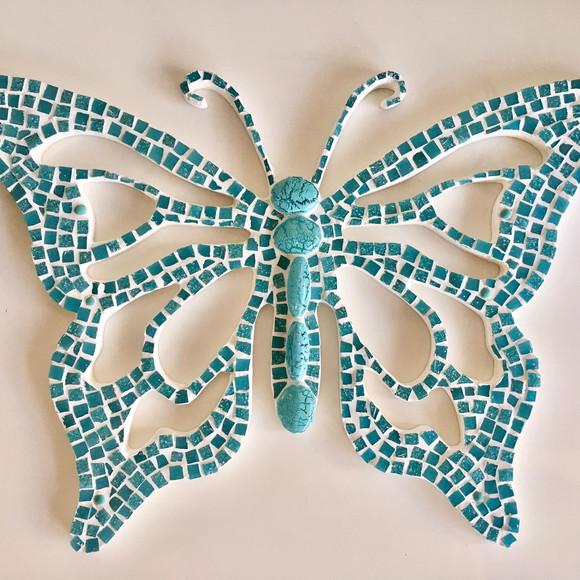 Borboleta em Mosaico de Vidro