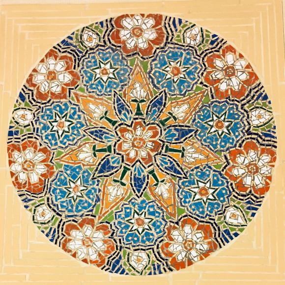 Mandala 50 cm em Azulejos