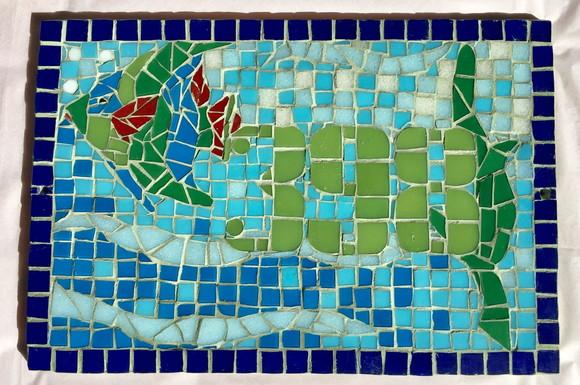 Placa em Mosaico de Vidro para Fachada