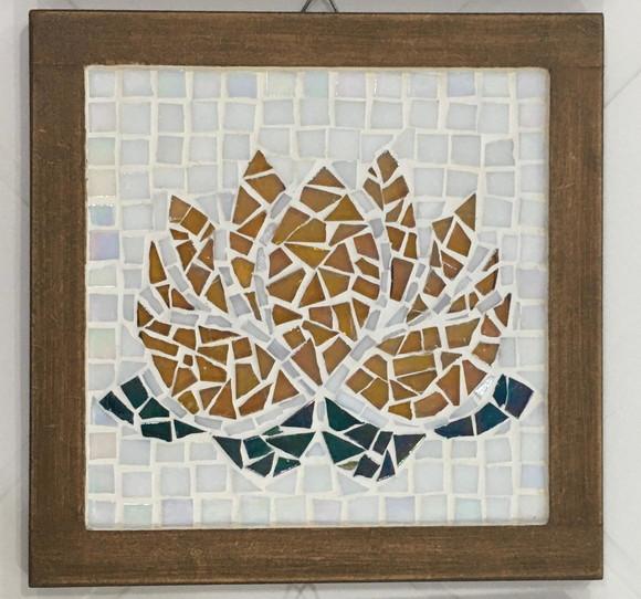 Quadro Flor de Lotus em Mosaico
