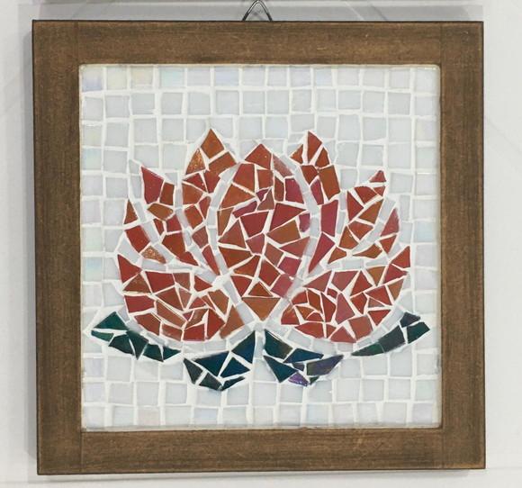 Quadro Flor de Lotus em Mosaico