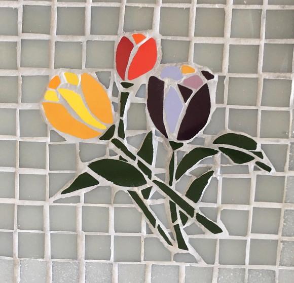 Tampo de mesa em mosaico