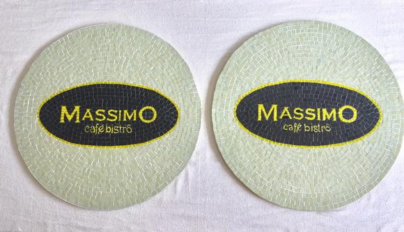 Tampo de mesa Bistrô em mosaico de vidro