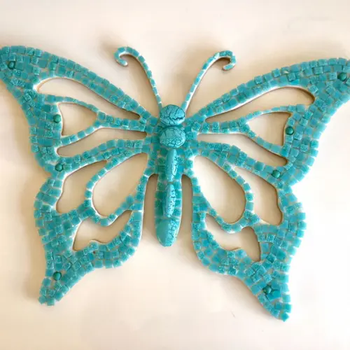 Borboleta em Mosaico de Vidro