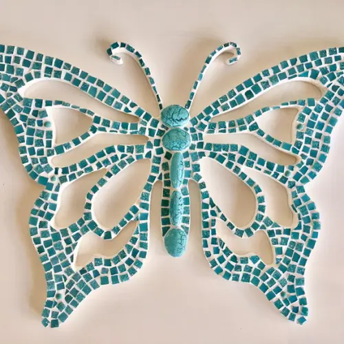 Borboleta em Mosaico de Vidro
