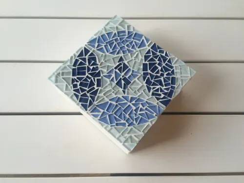 Caixa para Chá em Mosaico de Vidro
