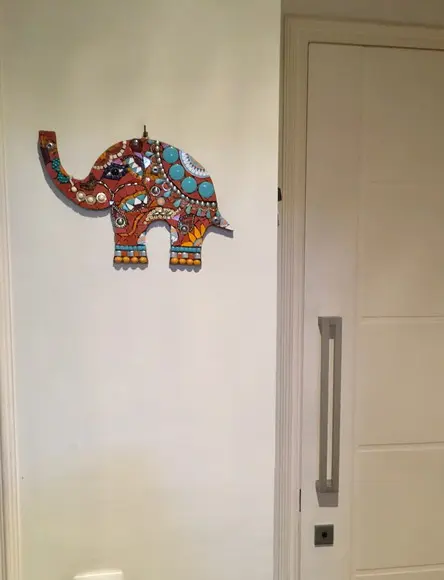 Elefante em Mosaico Técnica Mista