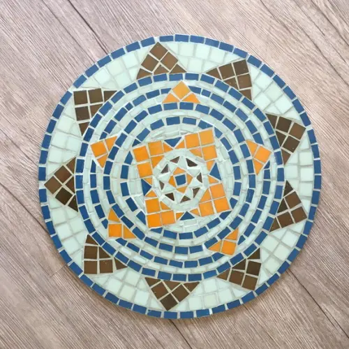 Disco para pizza em mosaico marroquino
