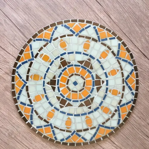 Disco para pizza em mosaico marroquino