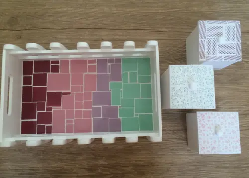 Kit higiene bebê em mosaico