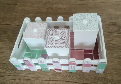 Kit higiene bebê em mosaico