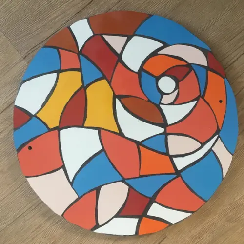 Placa Decorativa em Mosaico de Azulejo