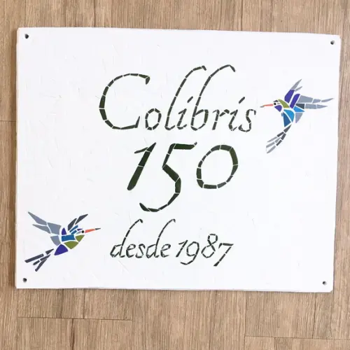 Placa para Entrada de Casa em Mosaico