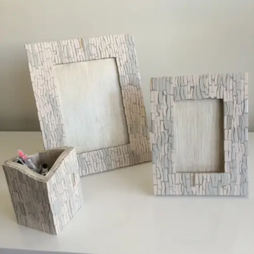 Porta retrato em mosaico cerâmico G