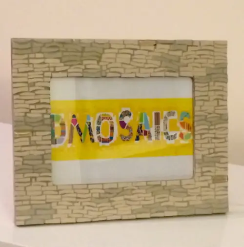 Porta retrato em mosaico cerâmico G