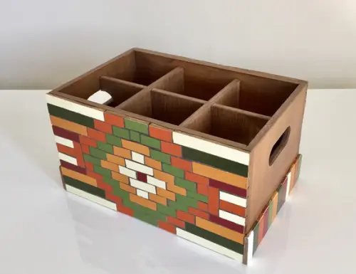 Porta Talheres em Mosaico Étnico