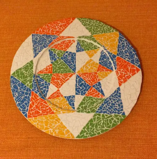 Prato / Fruteira em Mosaico Colorido