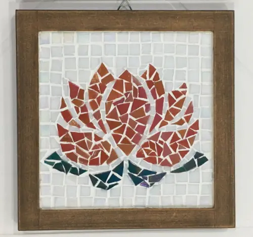 Quadro Flor de Lotus em Mosaico