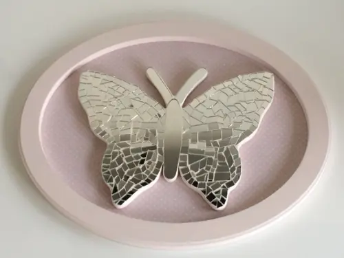 Quadro borboleta em mosaico de espelho