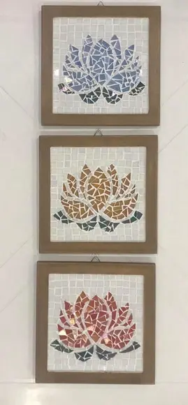 Quadro Flor de Lotus em Mosaico