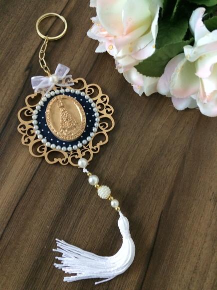 Lembrancinha Mandala Chaveiro Nossa Senhora Poá Azul