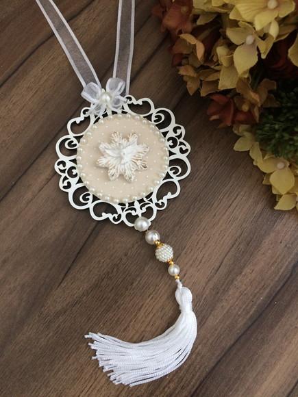 Lembrancinha Mandala de Porta Branca Divino Espírito Santo