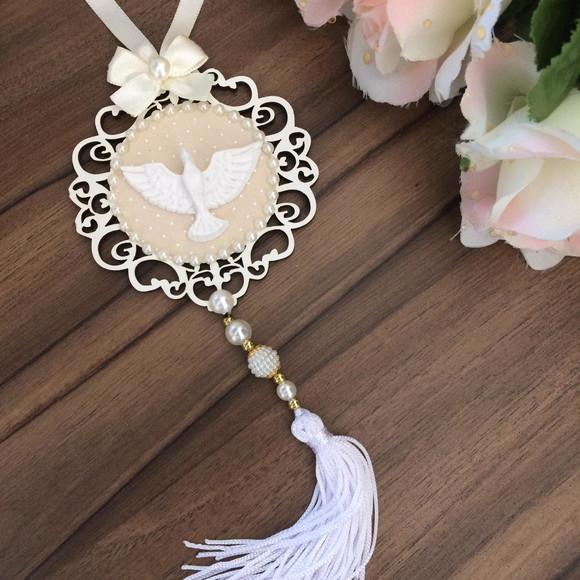 Lembrancinha Mandala de Porta Branca Divino Espírito Santo