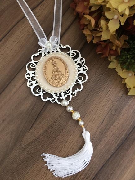 Lembrancinha Mandala de Porta Branca Nossa Senhora Aparecida