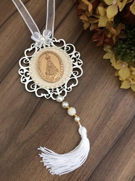 Lembrancinha Mandala de Porta Branca Nossa Senhora Aparecida