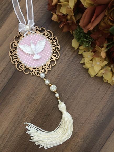 Lembrancinha Mandala de Porta Divino Espírito Santo Poá Rosa