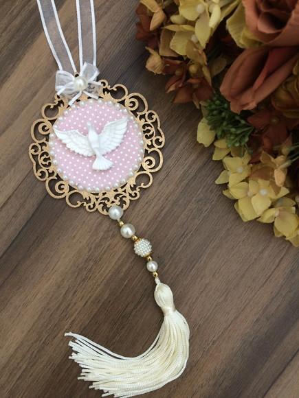 Lembrancinha Mandala de Porta Divino Espírito Santo Poá Rosa