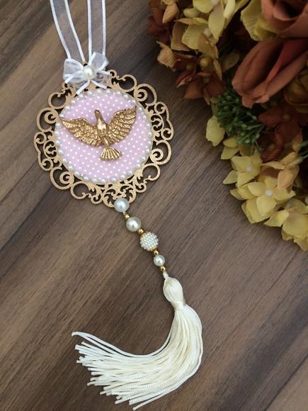 Lembrancinha Mandala de Porta Divino Espírito Santo Poá Rosa