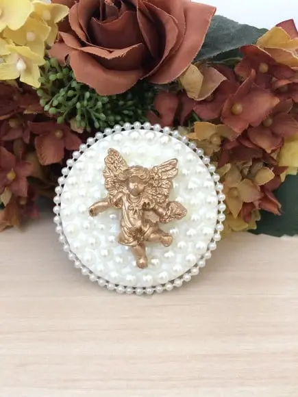 Lembrancinha Imã Pérolas Anjo da Guarda