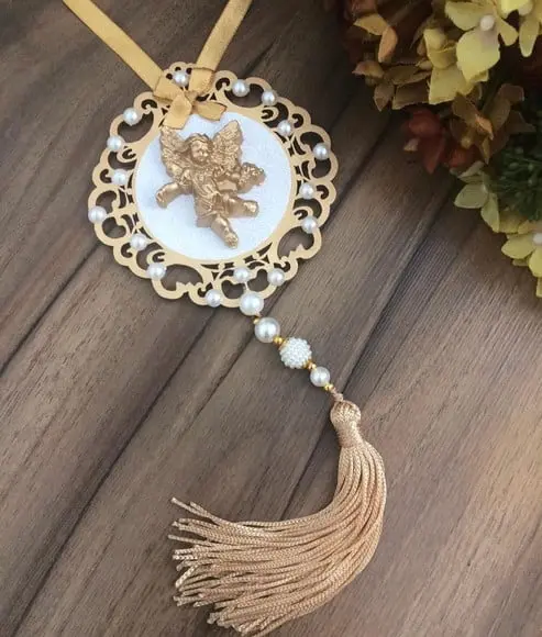 Lembrancinha Mandala de Porta Anjo da Guarda