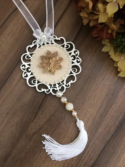 Lembrancinha Mandala de Porta Branca Divino Espírito Santo