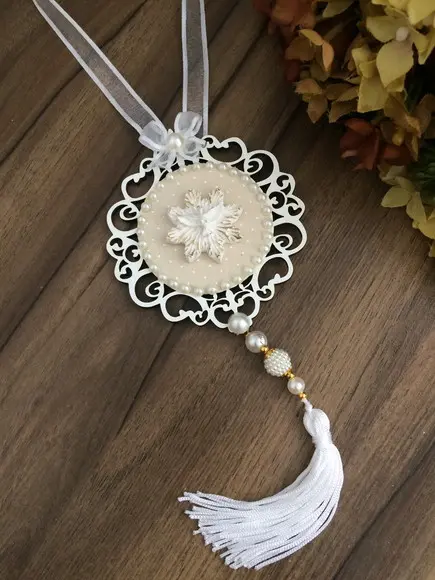 Lembrancinha Mandala de Porta Branca Divino Espírito Santo