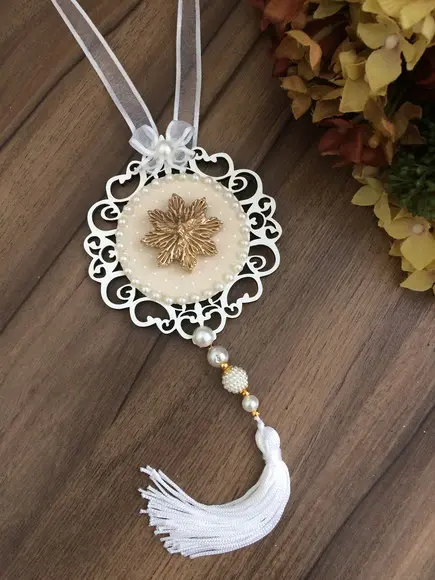 Lembrancinha Mandala de Porta Branca Divino Espírito Santo