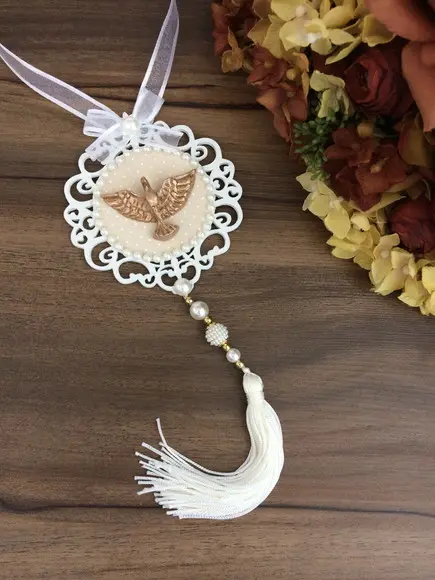 Lembrancinha Mandala de Porta Branca Divino Espírito Santo